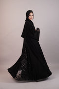 Black Chantilly Lace Abaya